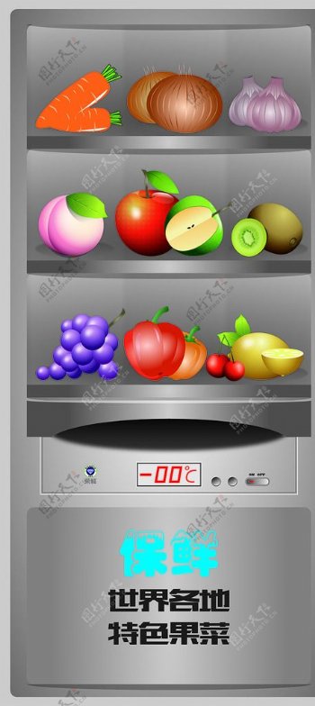 果菜冰柜图片