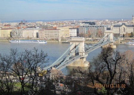布达佩斯铁链桥图片