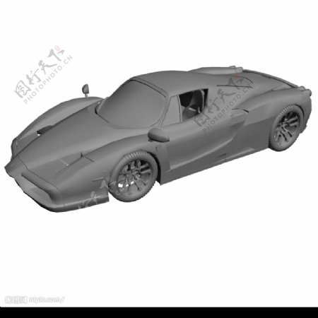 3D法拉利汽车粗模图片