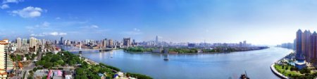 广州海印桥全景图图片