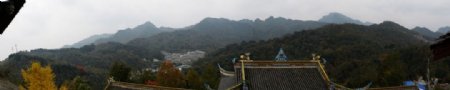 青城山全景图片