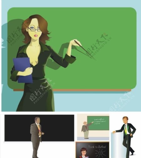 5款男女教师题材图片