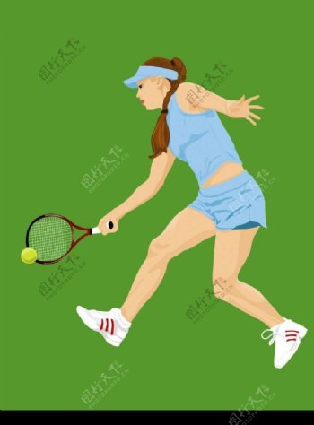 美女打网球图片