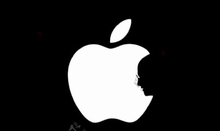 纪念乔布斯版苹果标志图片