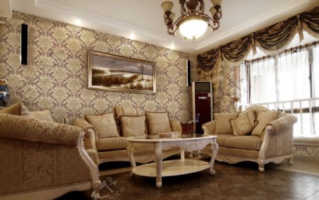 欧式古典室内客厅图片