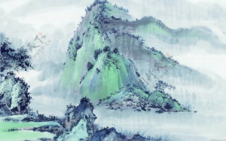 中国风山水水墨画高清大图图片