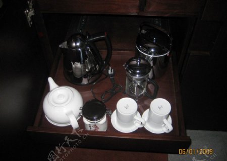 中式酒店茶具图片