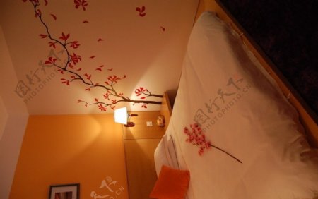 酒店日式床图片