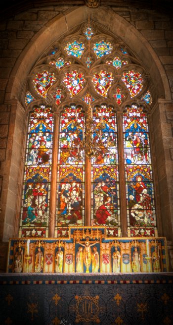 谢菲尔德教堂彩绘玻璃图片