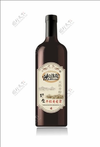 葡萄酒模型标签图片