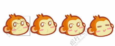 卡通猴嘻哈猴颜表情图片