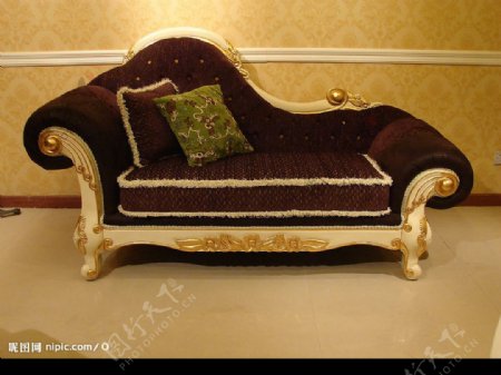 经典欧式家具贵妃椅图片