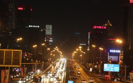 北京东三环夜景图片