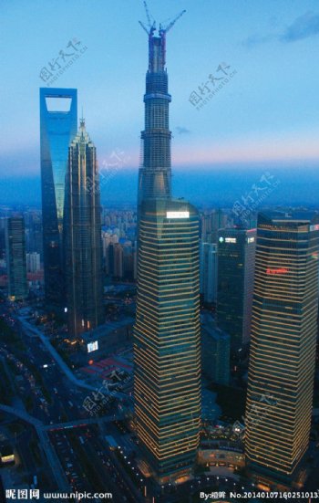上海夜景傍晚图片
