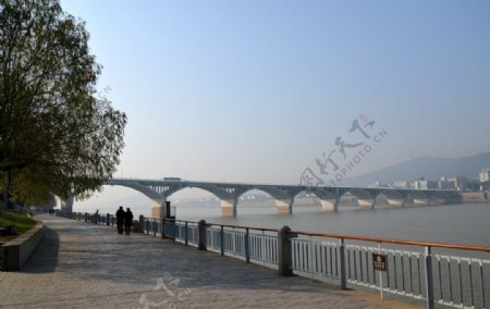 湘江大桥远眺图片