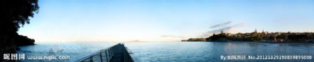 海湾码头全景图图片