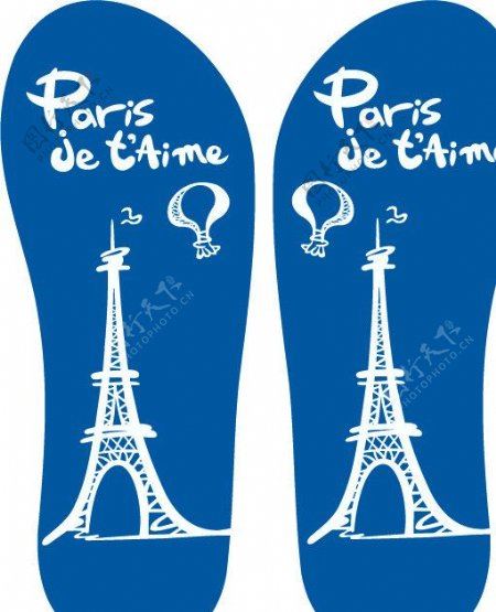 巴黎铁塔拖鞋图片
