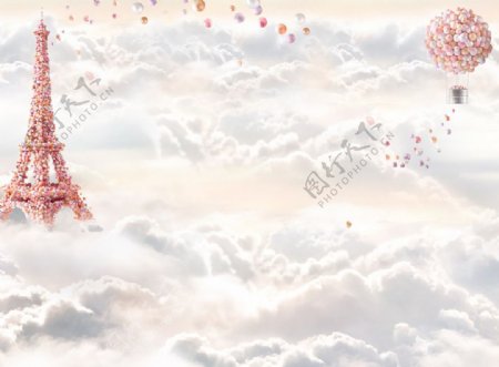 云海热气球图片