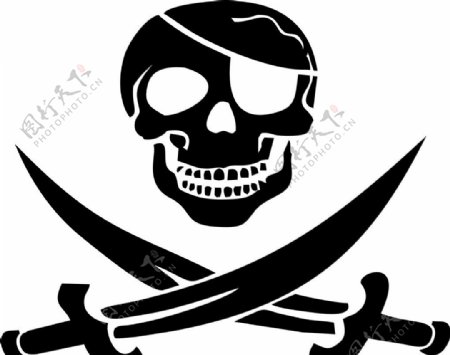 海盗旗骷髅图片