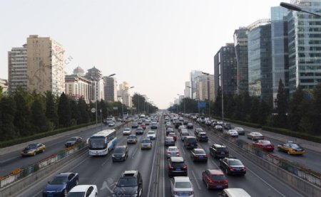 北京首都城市交通摄影图片