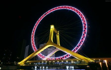 天津市城市风光夜景图片