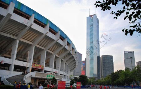 广州中信广场和天河体育中心图片