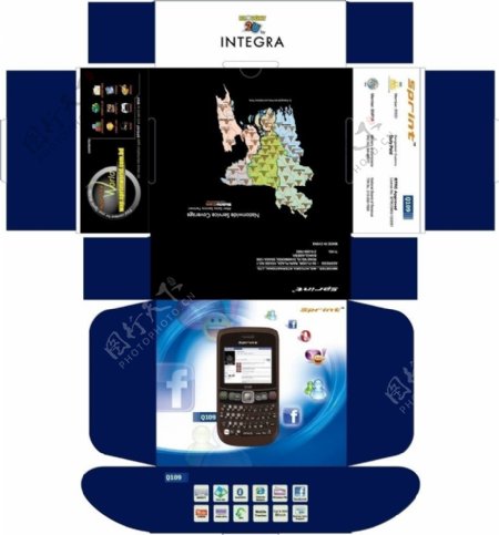 Q109手机包装彩盒设计图片