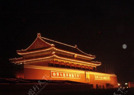 北京天安门夜景图片