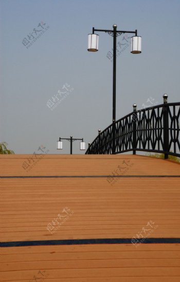 桥和灯图片