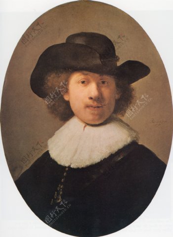 荷兰画家伦勃朗自画像图片