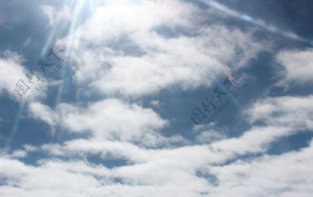 阳光白云图片