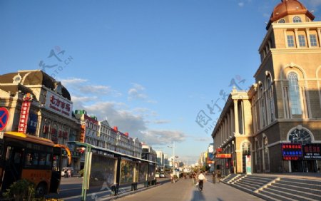 海拉尔街景图片