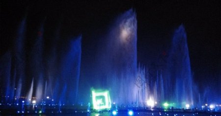 苏州金鸡湖水幕电影图片