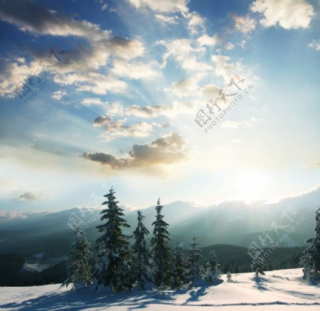 冬景天空图片