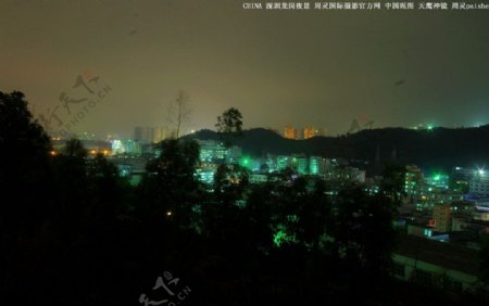 城市夜景嶂背工业区图片