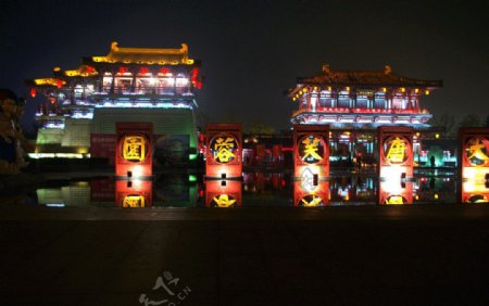 大唐芙蓉园夜景图片