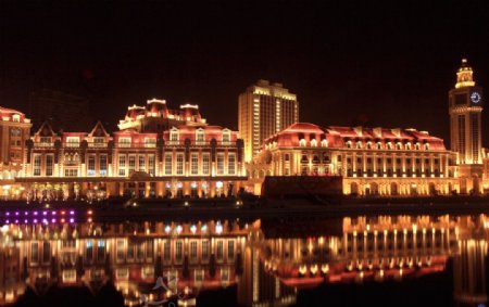 津湾广场美丽夜景图片