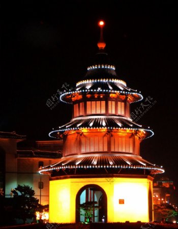 扬州文昌阁夜景图片