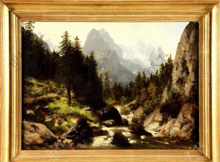阿尔卑斯山的清泉图片
