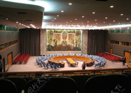 联合国安理会大厅图片