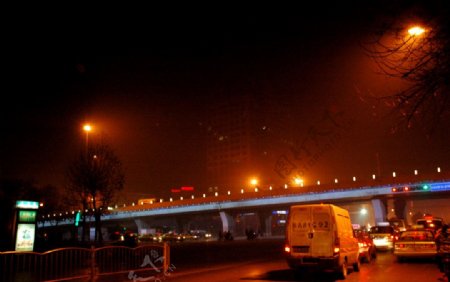 郑州市东风路北环路立交桥夜景图片