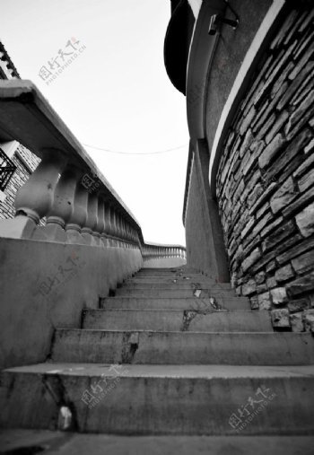 楼梯黑白图图片