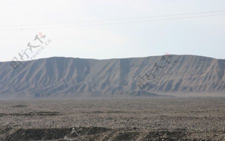 荒漠戈壁天空黄沙图片