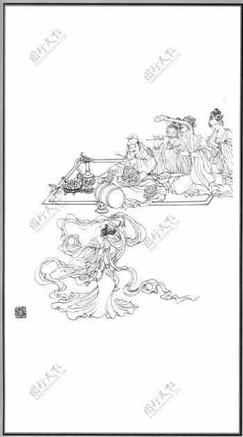 中国神话人物088梨园神唐明皇图片