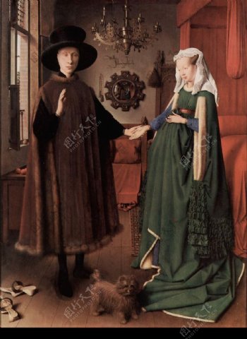 15世纪凡爱克油画阿尔诺芬尼夫妇像图片