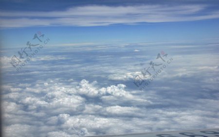 机上观云海图片
