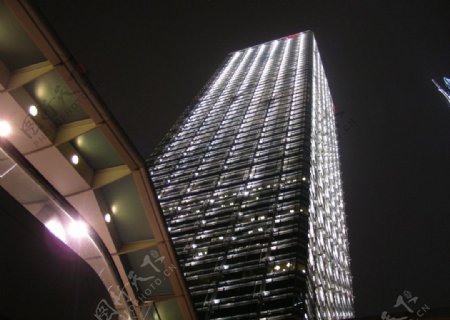 香港长江实业大厦夜景图片