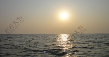 大海落日图片