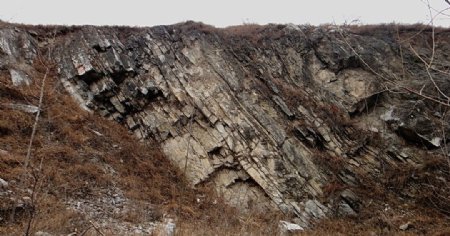 直立岩层图片
