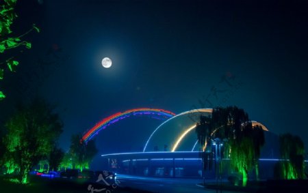水城明珠夜色图片